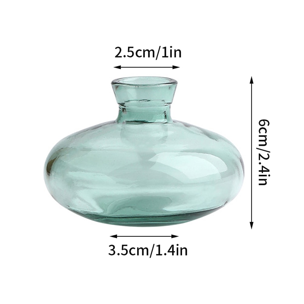 Vintage Flower Vase, Mini Glass Vase for Wedding Party, Transparent Hydroponics Plant Flower Vases, Desktop Ornaments