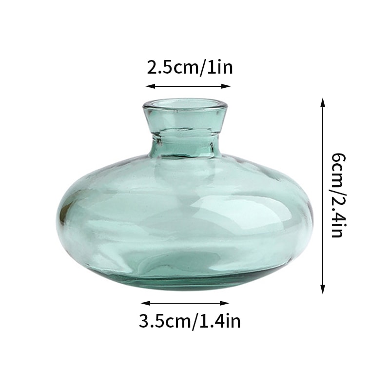Vintage Flower Vase, Mini Glass Vase for Wedding Party, Transparent Hydroponics Plant Flower Vases, Desktop Ornaments