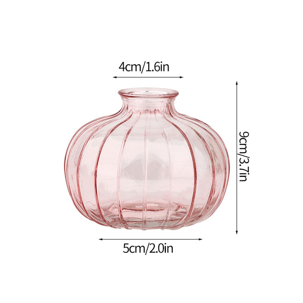 Vintage Flower Vase, Mini Glass Vase for Wedding Party, Transparent Hydroponics Plant Flower Vases, Desktop Ornaments