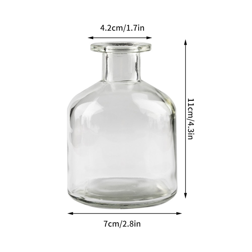 Vintage Flower Vase, Mini Glass Vase for Wedding Party, Transparent Hydroponics Plant Flower Vases, Desktop Ornaments