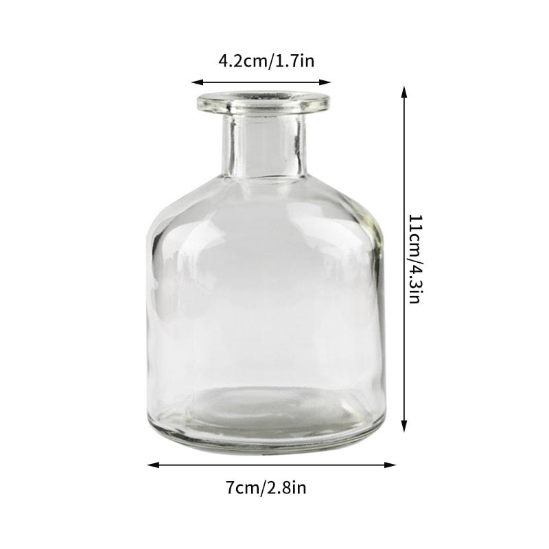 Vintage Flower Vase, Mini Glass Vase for Wedding Party, Transparent Hydroponics Plant Flower Vases, Desktop Ornaments