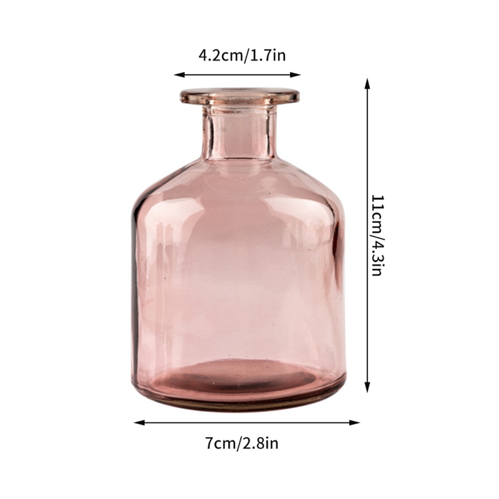 Vintage Flower Vase, Mini Glass Vase for Wedding Party, Transparent Hydroponics Plant Flower Vases, Desktop Ornaments