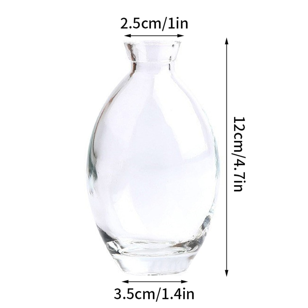 Vintage Flower Vase, Mini Glass Vase for Wedding Party, Transparent Hydroponics Plant Flower Vases, Desktop Ornaments