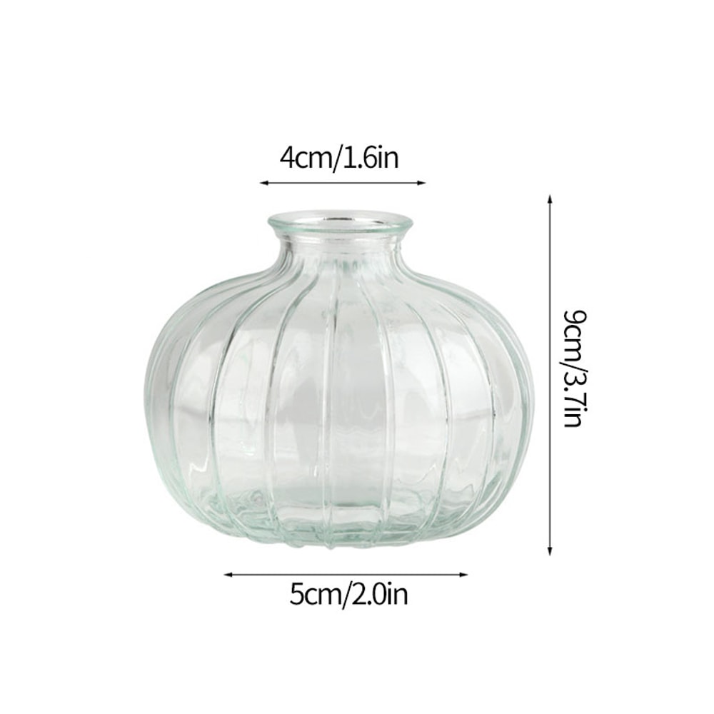 Vintage Flower Vase, Mini Glass Vase for Wedding Party, Transparent Hydroponics Plant Flower Vases, Desktop Ornaments