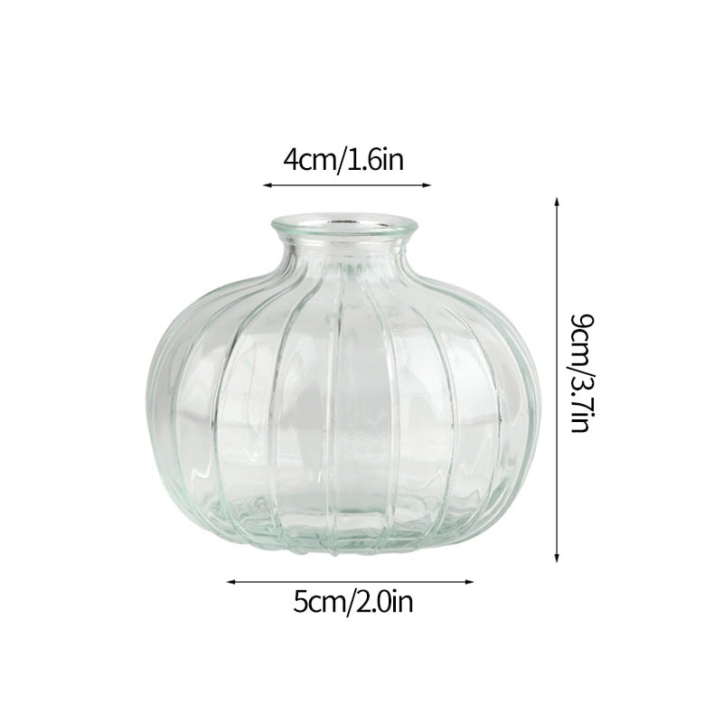Vintage Flower Vase, Mini Glass Vase for Wedding Party, Transparent Hydroponics Plant Flower Vases, Desktop Ornaments