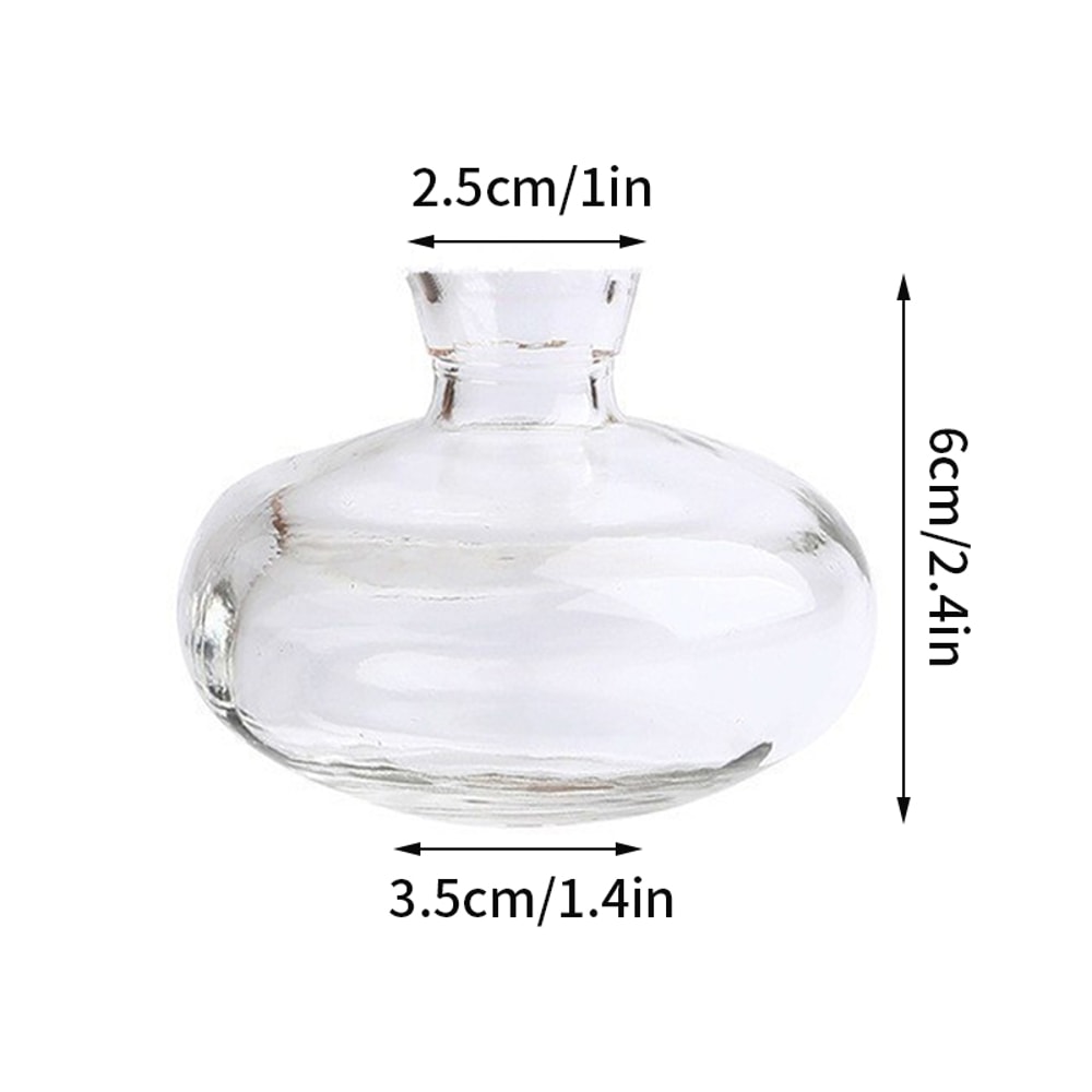 Vintage Flower Vase, Mini Glass Vase for Wedding Party, Transparent Hydroponics Plant Flower Vases, Desktop Ornaments