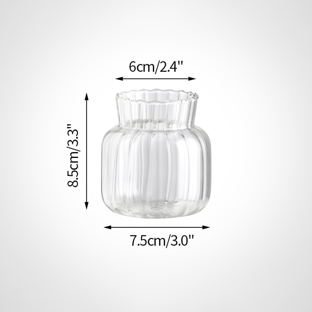 Vintage Flower Vase, Mini Glass Vase for Wedding Party, Transparent Hydroponics Plant Flower Vases, Desktop Ornaments