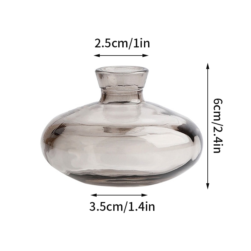 Vintage Flower Vase, Mini Glass Vase for Wedding Party, Transparent Hydroponics Plant Flower Vases, Desktop Ornaments