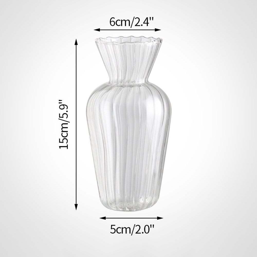Vintage Flower Vase, Mini Glass Vase for Wedding Party, Transparent Hydroponics Plant Flower Vases, Desktop Ornaments