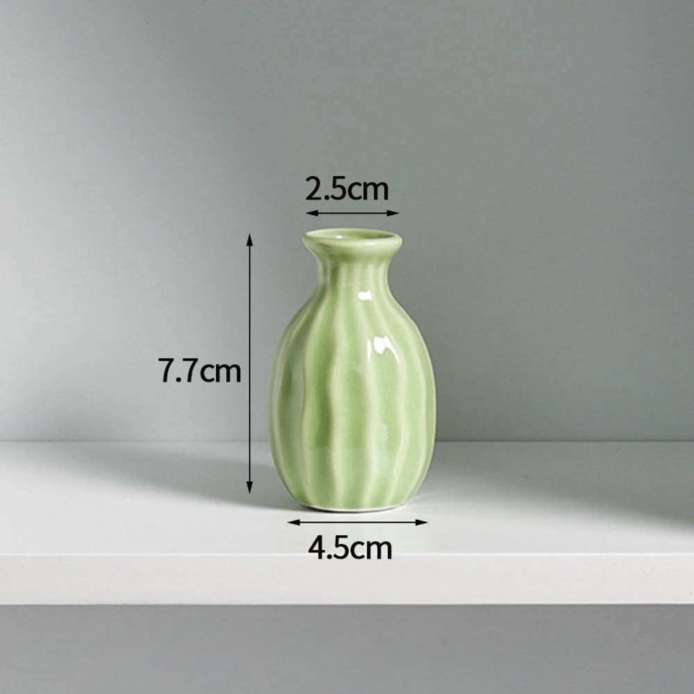 Ceramic Bud Vase, Small Single Stem Flower Vases, Mini Plant Bottle Pot, Decorative Floral Holder for Home Desktop Decor