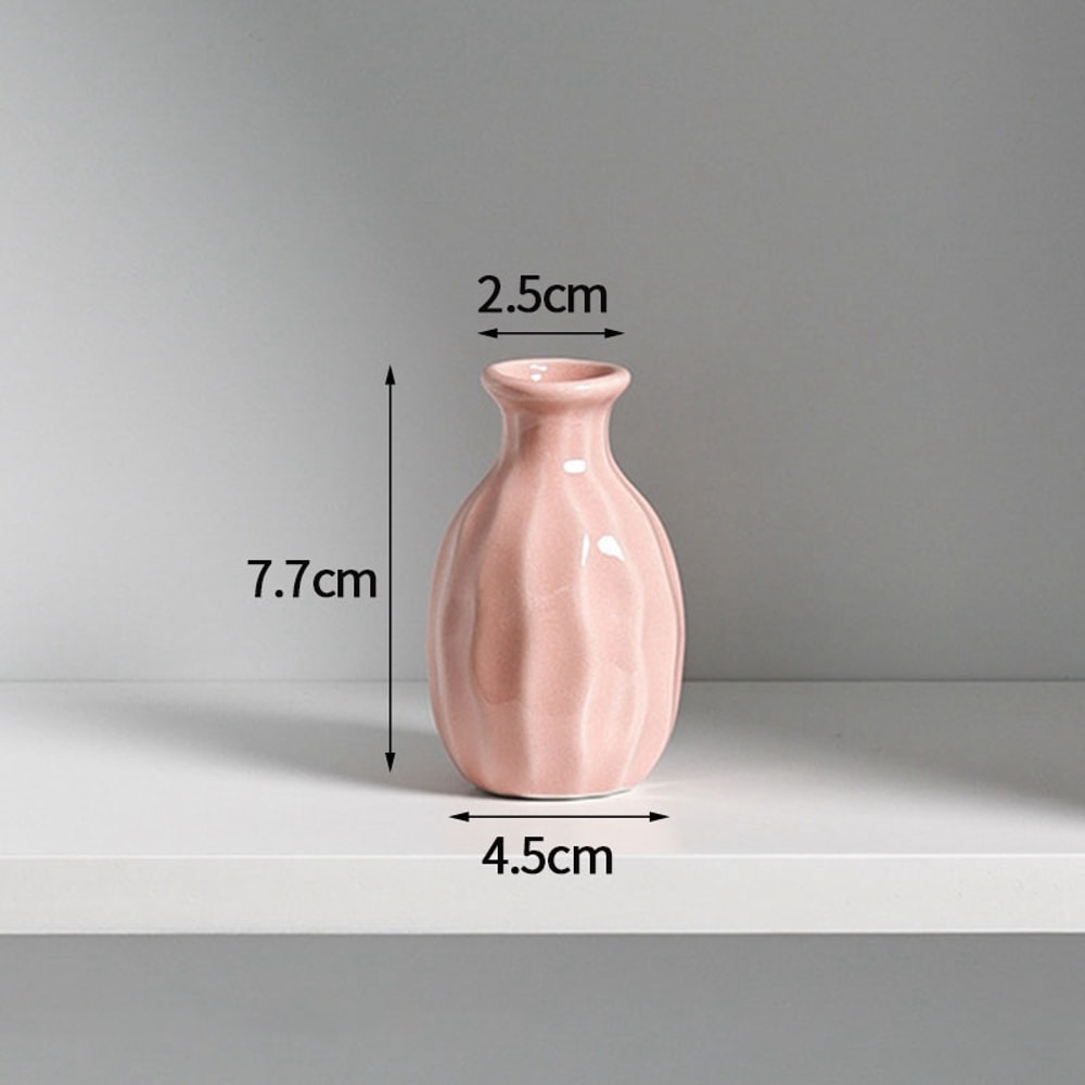 Ceramic Bud Vase, Small Single Stem Flower Vases, Mini Plant Bottle Pot, Decorative Floral Holder for Home Desktop Decor
