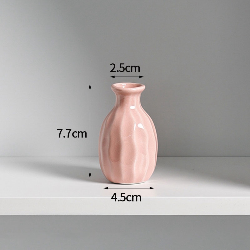 Ceramic Bud Vase, Small Single Stem Flower Vases, Mini Plant Bottle Pot, Decorative Floral Holder for Home Desktop Decor