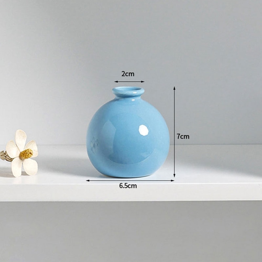 Ceramic Bud Vase, Small Single Stem Flower Vases, Mini Plant Bottle Pot, Decorative Floral Holder for Home Desktop Decor