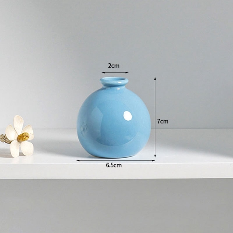 Ceramic Bud Vase, Small Single Stem Flower Vases, Mini Plant Bottle Pot, Decorative Floral Holder for Home Desktop Decor