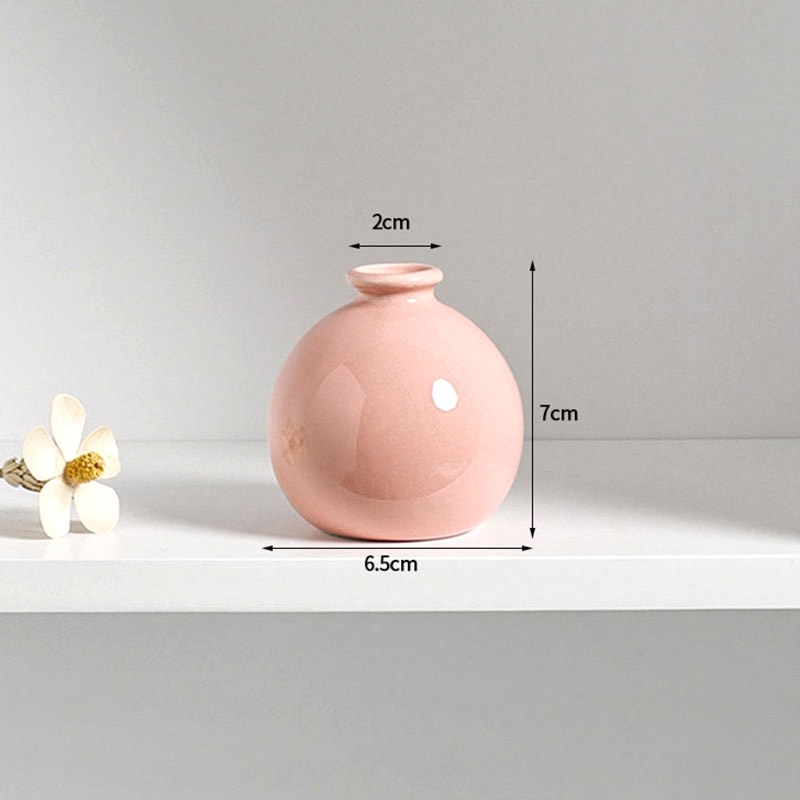 Ceramic Bud Vase, Small Single Stem Flower Vases, Mini Plant Bottle Pot, Decorative Floral Holder for Home Desktop Decor