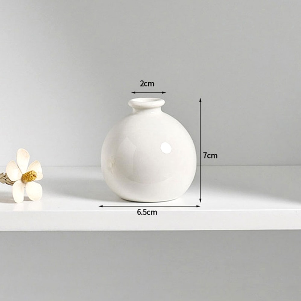 Ceramic Bud Vase, Small Single Stem Flower Vases, Mini Plant Bottle Pot, Decorative Floral Holder for Home Desktop Decor