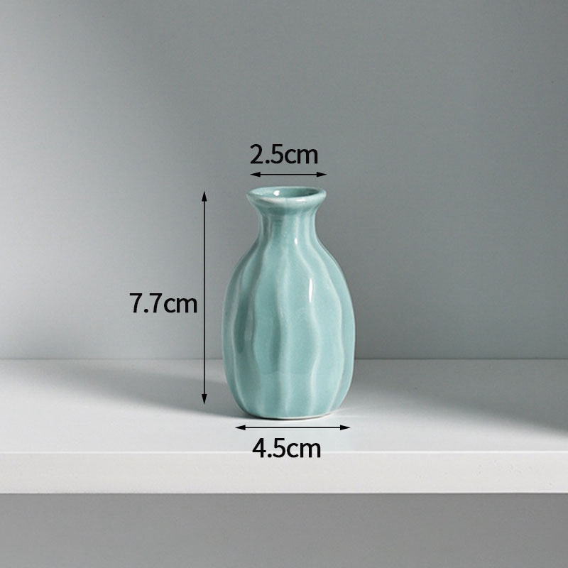 Ceramic Bud Vase, Small Single Stem Flower Vases, Mini Plant Bottle Pot, Decorative Floral Holder for Home Desktop Decor