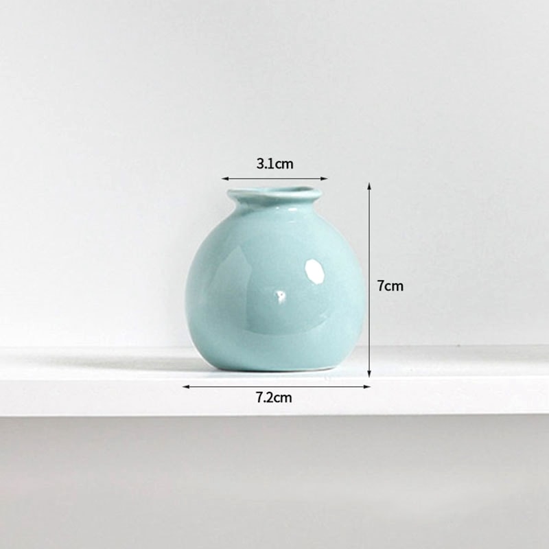 Ceramic Bud Vase, Small Single Stem Flower Vases, Mini Plant Bottle Pot, Decorative Floral Holder for Home Desktop Decor