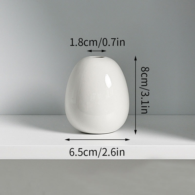 Ceramic Bud Vase, Small Single Stem Flower Vases, Mini Plant Bottle Pot, Decorative Floral Holder for Home Desktop Decor