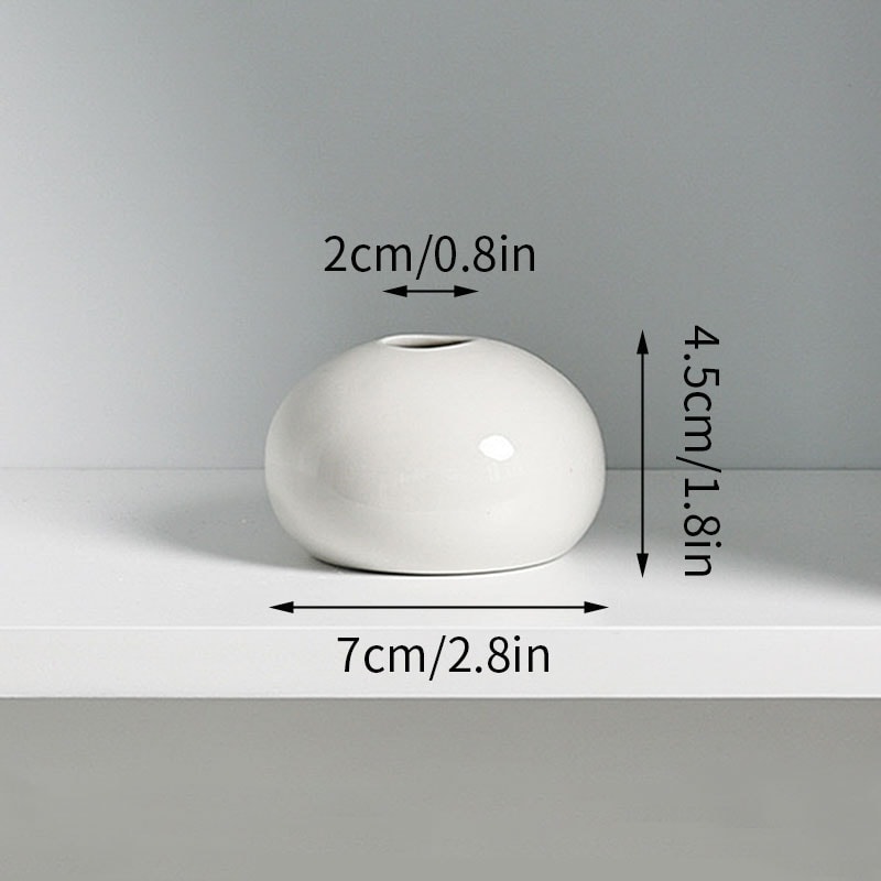 Ceramic Bud Vase, Small Single Stem Flower Vases, Mini Plant Bottle Pot, Decorative Floral Holder for Home Desktop Decor