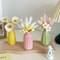 Modern Small Flower Vases, Candy Color Ceramic Bud Vase, for Pampas Grass, Desktop Ornaments, Living Room Decor