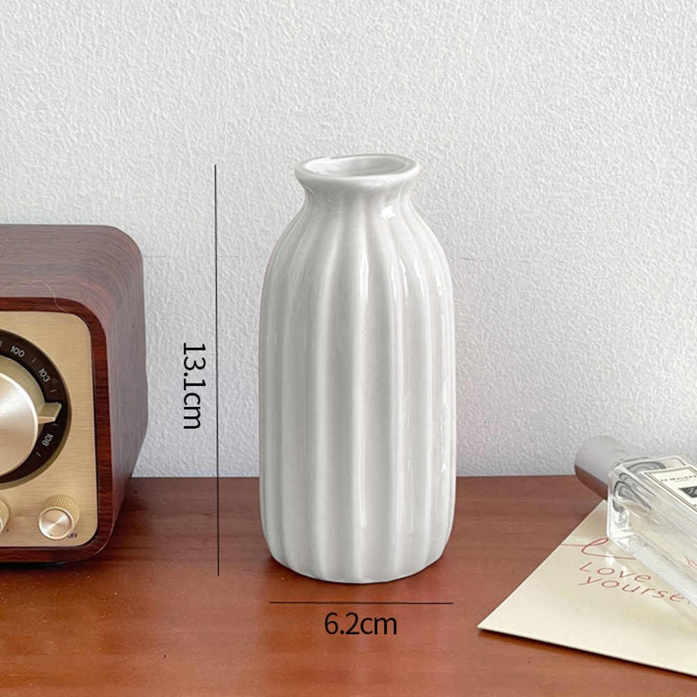 Modern Small Flower Vases, Candy Color Ceramic Bud Vase, for Pampas Grass, Desktop Ornaments, Living Room Decor