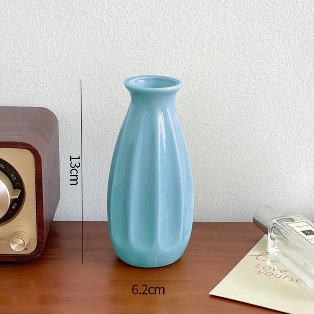 Modern Small Flower Vases, Candy Color Ceramic Bud Vase, for Pampas Grass, Desktop Ornaments, Living Room Decor
