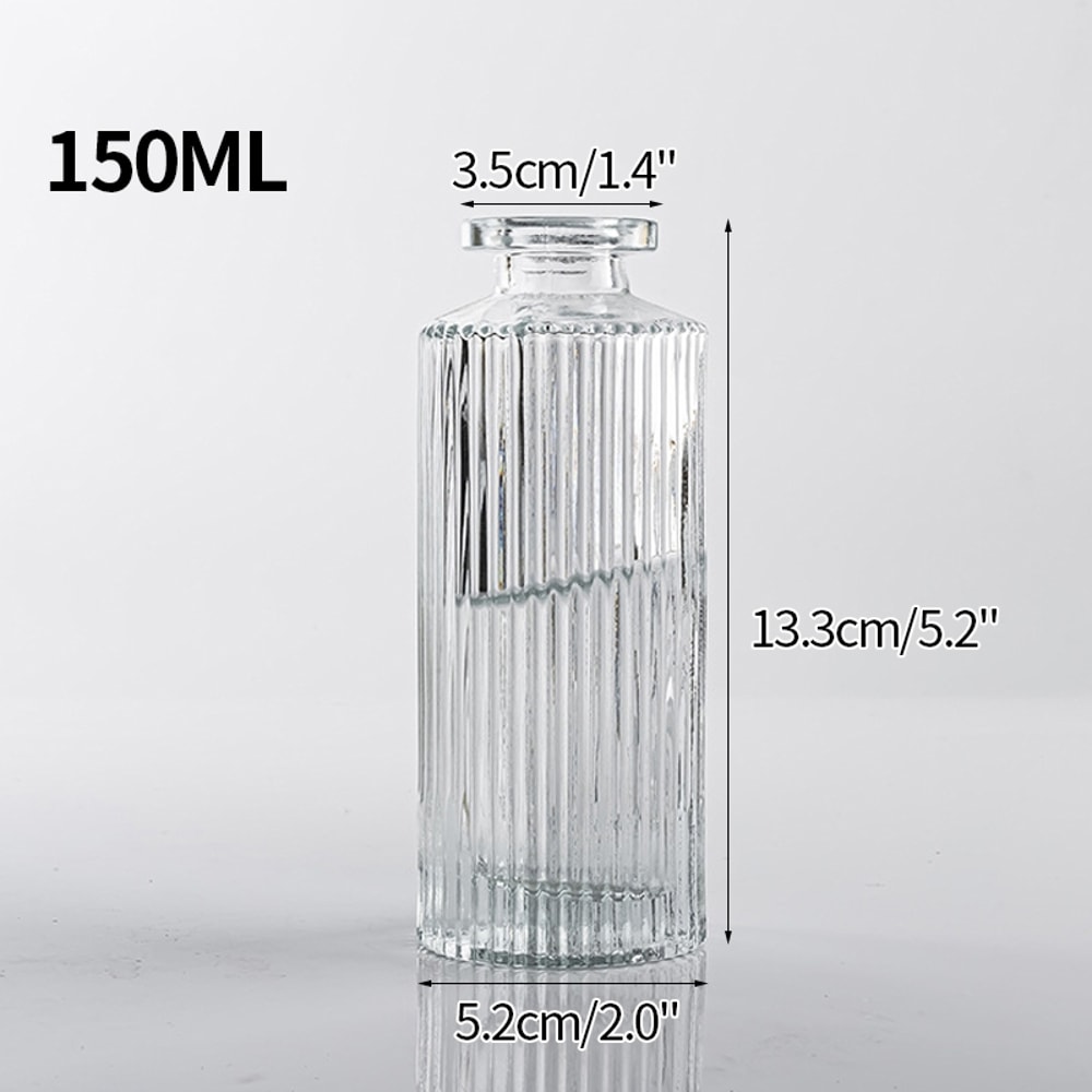 Mini Transparent Glass Vase Nordic Flower Vase Hydroponic Plant Vase Modern Living Room Glass Ornam 9