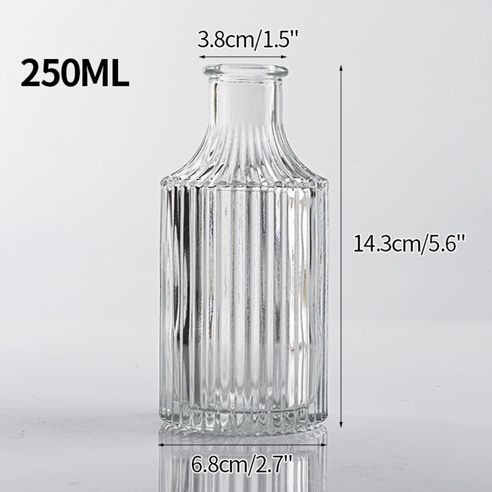Mini Transparent Glass Vase Nordic Flower Vase Hydroponic Plant Vase Modern Living Room Glass Ornam 11