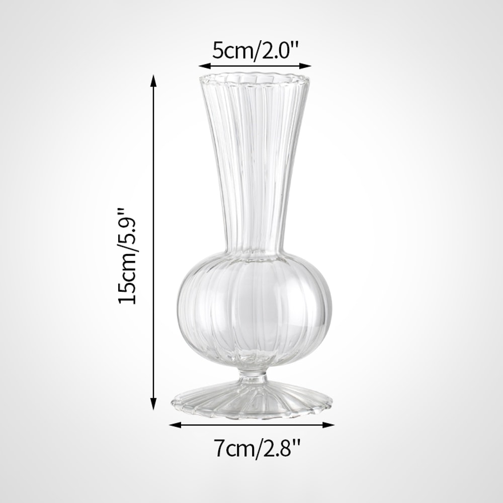 Mini Transparent Glass Vase Nordic Flower Vase Hydroponic Plant Vase Modern Living Room Glass Ornam 15