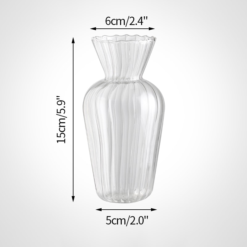 Mini Transparent Glass Vase Nordic Flower Vase Hydroponic Plant Vase Modern Living Room Glass Ornam 14