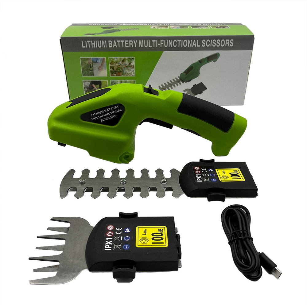 Cordless Electric Hedge Trimmer, Rechargeable Handheld Lawn Shrub Mower, Garden Tools for Weeding Pruning