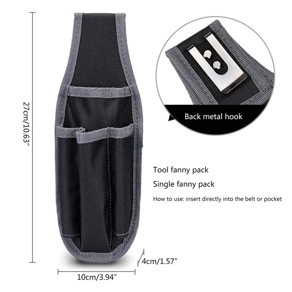 Small Portable Hip Tool Bag, Waist Gadget Pouch, Electrician Hardware Tools Bag, Durable Polyester Fabric, Multifunction