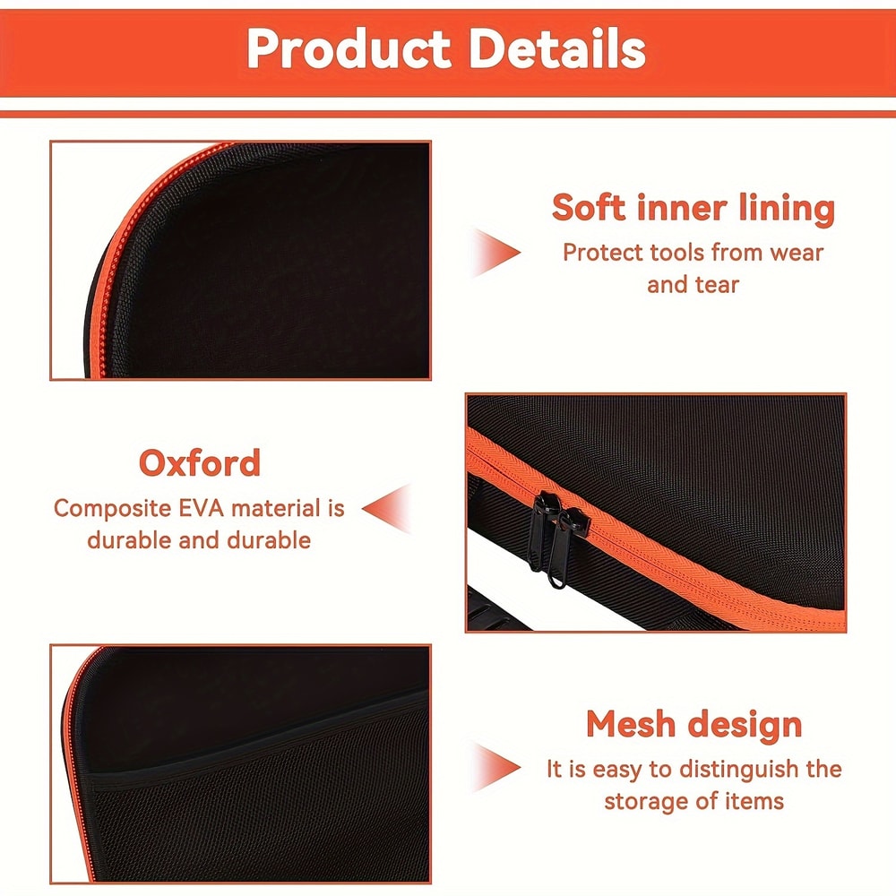 Waterproof Tool Box Shockproof Tool Bag Large Capacity Electric Drill Carry Case Oxford Cloth Bag F 2