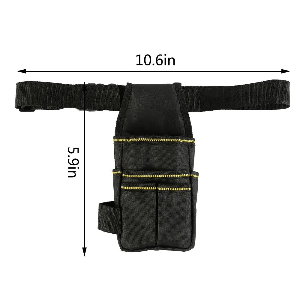 Professional Electrician Tool Bag Belt, Waterproof Oxford Cloth Tool Holder, Convenient Pockets, Waist Belt Electricians