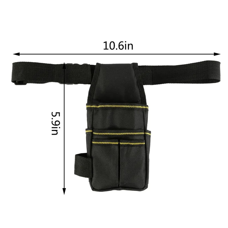 Professional Electrician Tool Bag Belt, Waterproof Oxford Cloth Tool Holder, Convenient Pockets, Waist Belt Electricians