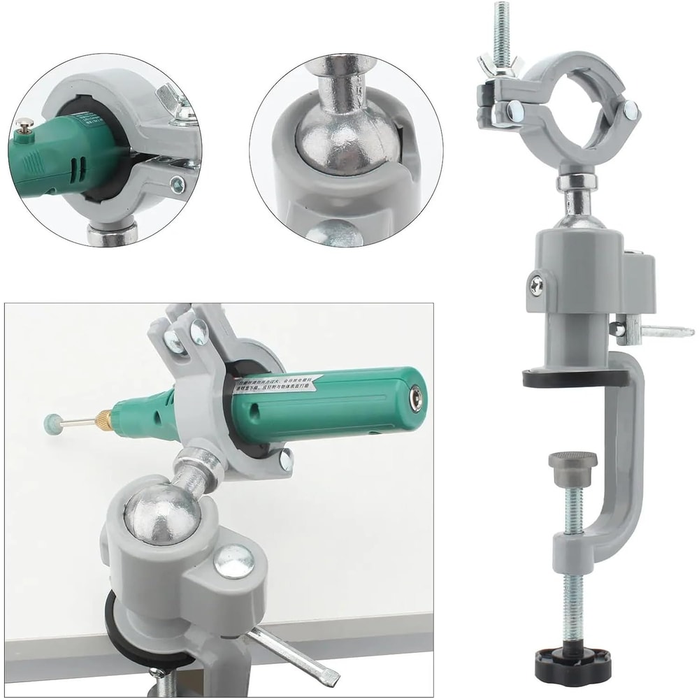 Table Swivel Vise, Woodworking Grinder Tool, Electric Drill Stand Holder, Aluminium Alloy Bracket, Table Vise Precision