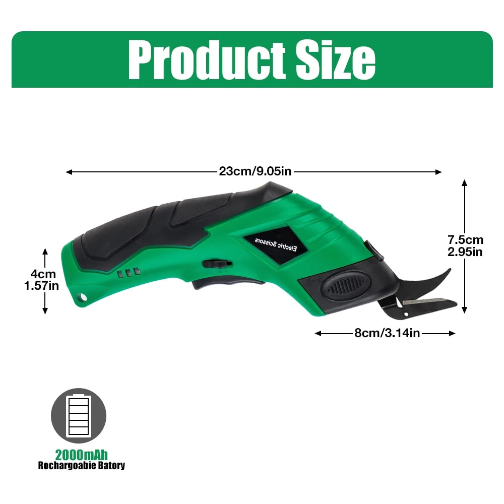 Electric Scissors For DIY Cordless Sewing Tufting USB Charging LeatherFabricCardboard Cutting Tool 6