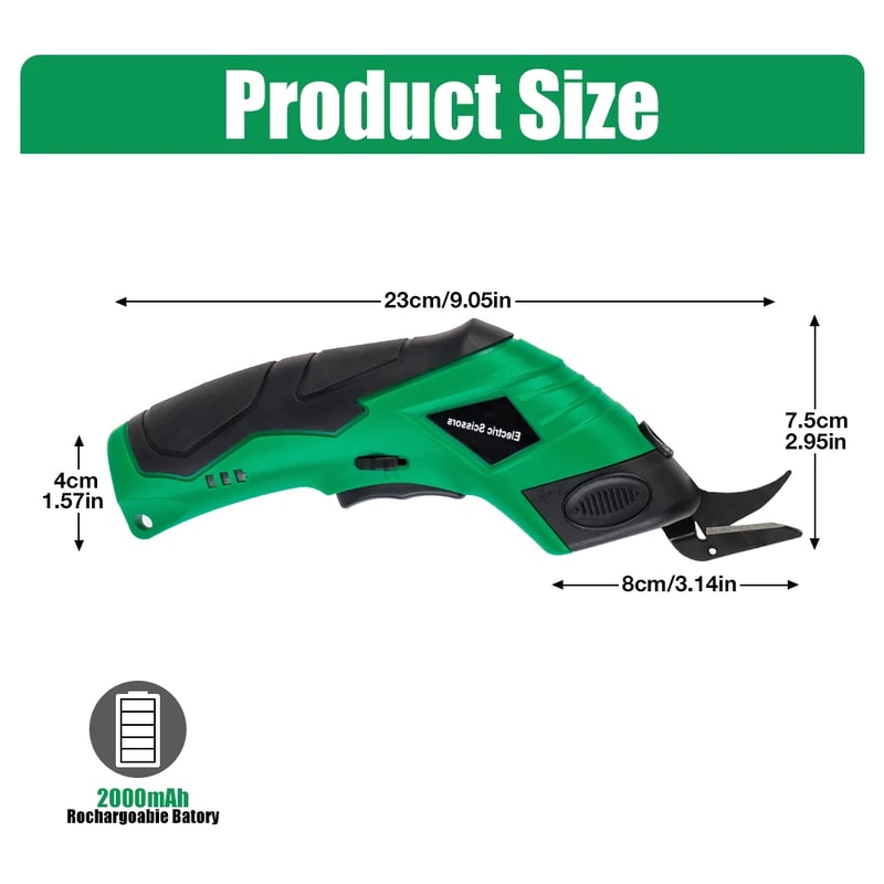 Electric Scissors For DIY Cordless Sewing Tufting USB Charging LeatherFabricCardboard Cutting Tool 6