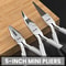 Mini Pointed Toothless Flat Mouth Extended Needle Mouth Pliers Set, Oblique Mouth Wire Binding Pliers, Flat Mouth Pliers