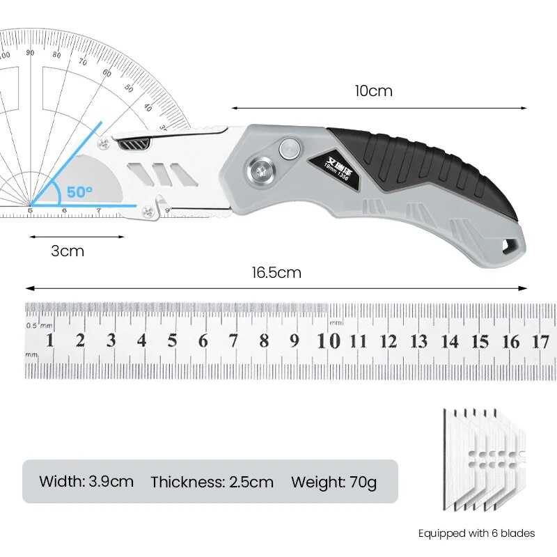 Multifunctional Utility Knife Retractable Sharp Cut Heavy Duty Steel Break Blade For Electricians P 1