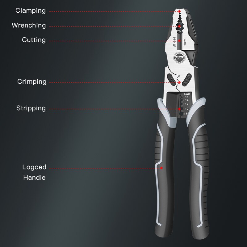 Wire Pliers Sharp Large Opening Stripping Pliers Industrial Grade Multifunctional Manual Tools 1