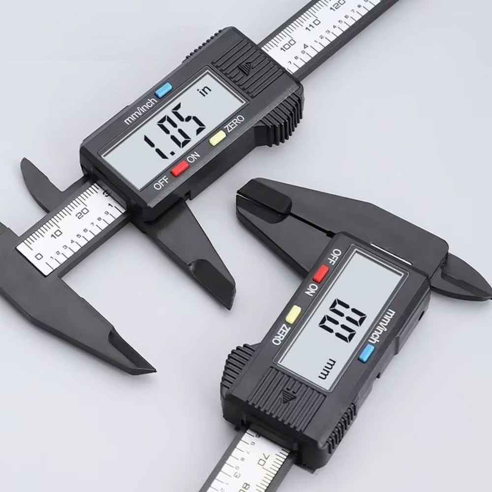 Digital Vernier Caliper Inch Metric Fraction Conversion Tool Large LCD Display Plastic Caliper For 0