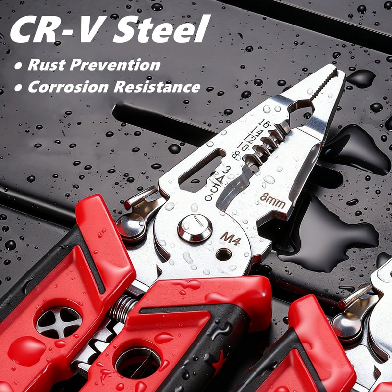 Electrician Pliers Multifunctional Wire Stripper Crimper Pliers Professional Electrician Tool For C 4