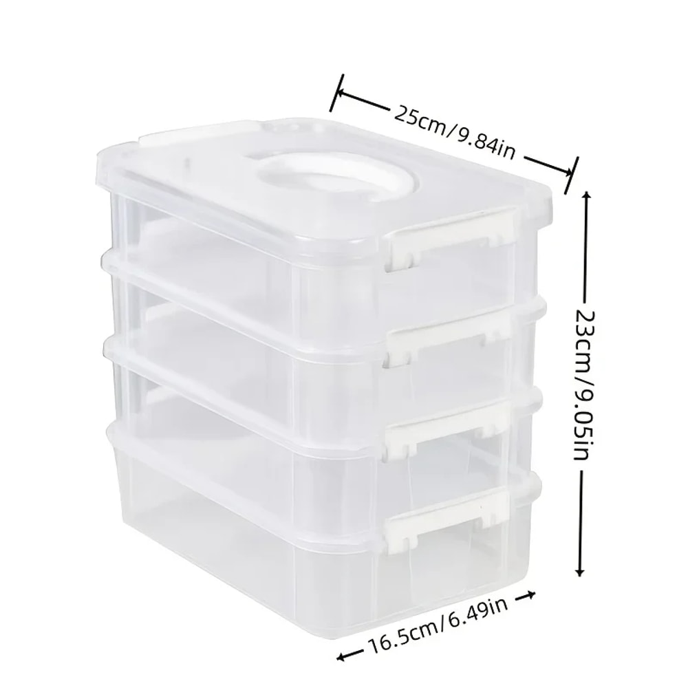 Extra Large Stackable Storage Box with Lid, Clear Plastic Organizer for Toy Building Blocks, Storage Box for Toys