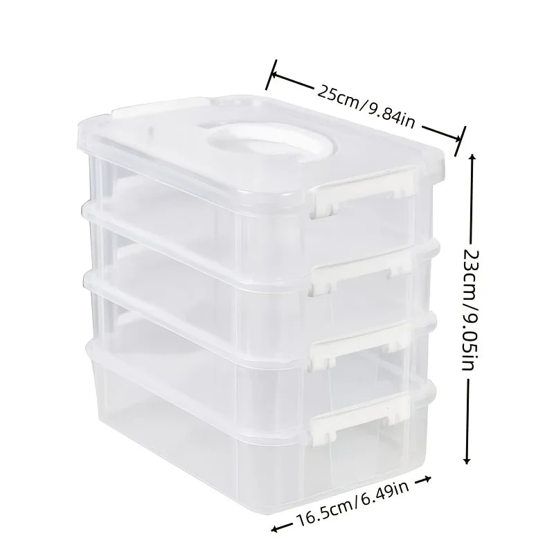 Extra Large Stackable Storage Box with Lid, Clear Plastic Organizer for Toy Building Blocks, Storage Box for Toys