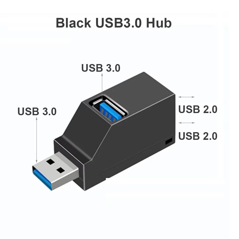 USB HUB Adapter Extender For PC Laptop 3Port Mini Splitter Box HiSpeed USB Card Reader USB Adapter 9