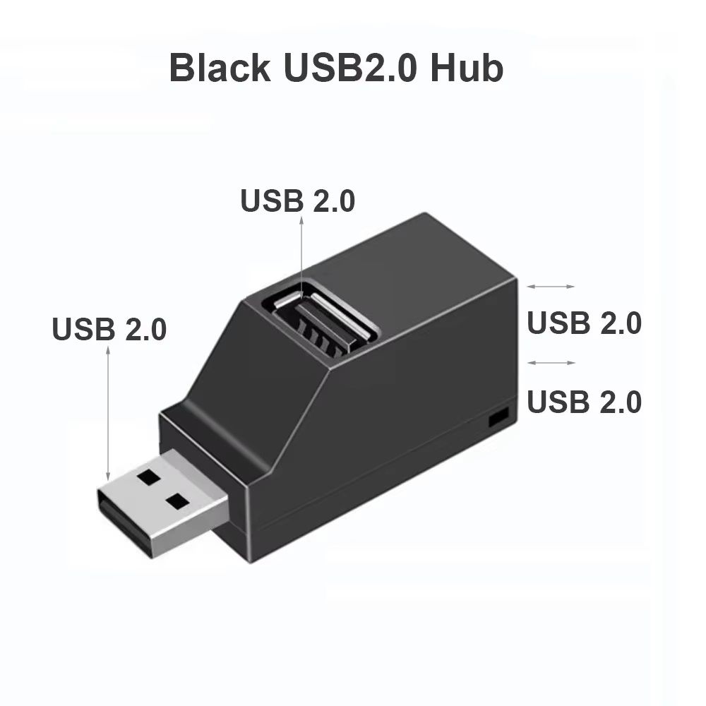 USB HUB Adapter Extender For PC Laptop 3Port Mini Splitter Box HiSpeed USB Card Reader USB Adapter 7