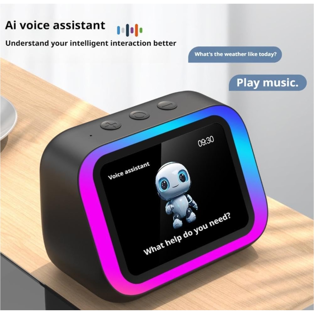 Bluetooth Speaker, Voice Assistant, HD Touch Screen Display, Electronic Album, Alarm Clock, Hi-Fi Stereo Sound