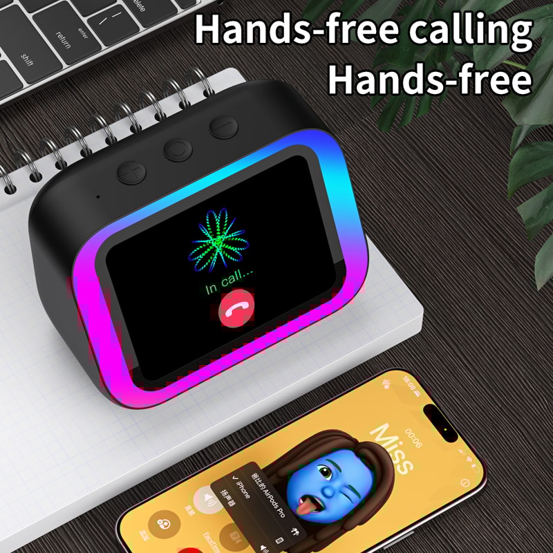 Bluetooth Speaker, Voice Assistant, HD Touch Screen Display, Electronic Album, Alarm Clock, Hi-Fi Stereo Sound